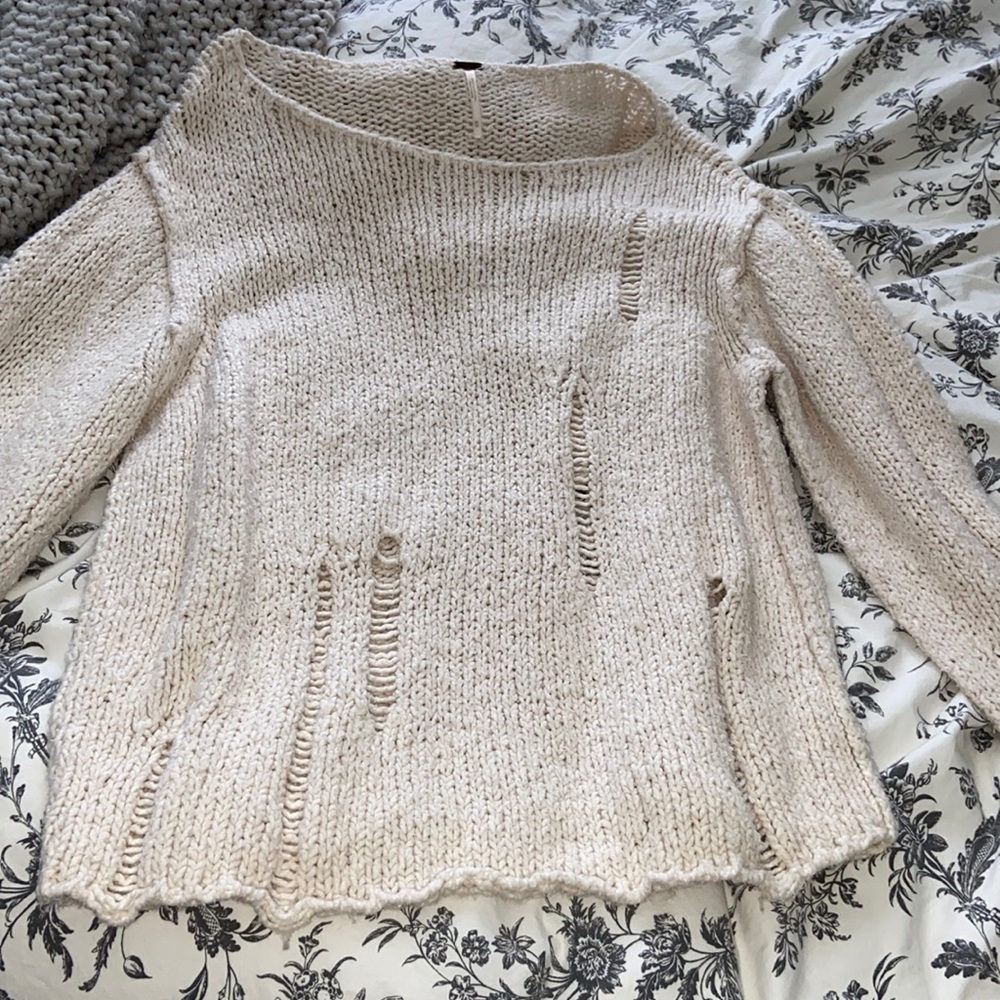 distressed sweater